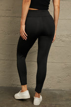 Wide Waistband Distressed Slim Fit Leggings - Leggings by Trendsi | Available at Handbags Specialist Headquarter