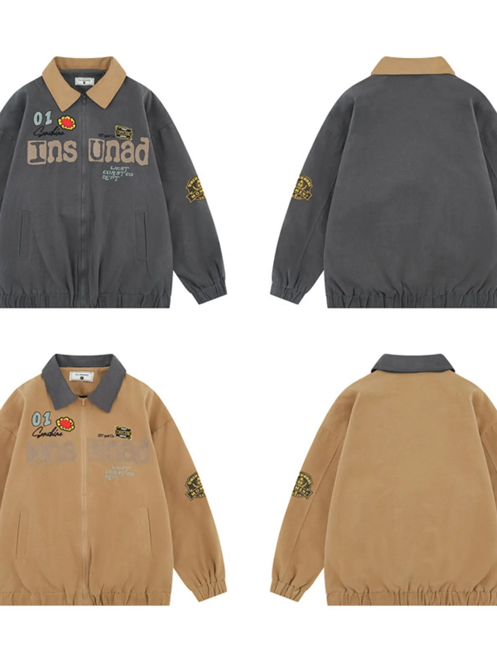 Men's Zip Up Long Sleeve Jacket - Men's jackets by Trendsi | Available at Handbags Specialist Headquarter