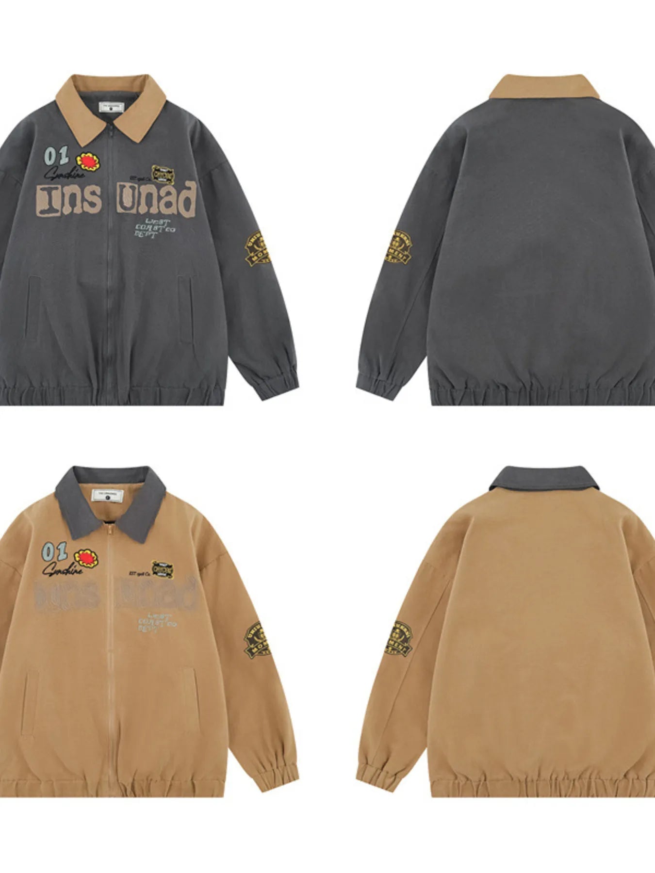 Men's Zip Up Long Sleeve Jacket - Men's jackets by Trendsi | Available at Handbags Specialist Headquarter