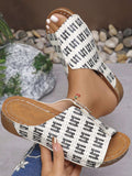 Woven Pattern Platform Wedge Sandals - Women Sandals by Trendsi | Available at Handbags Specialist Headquarter