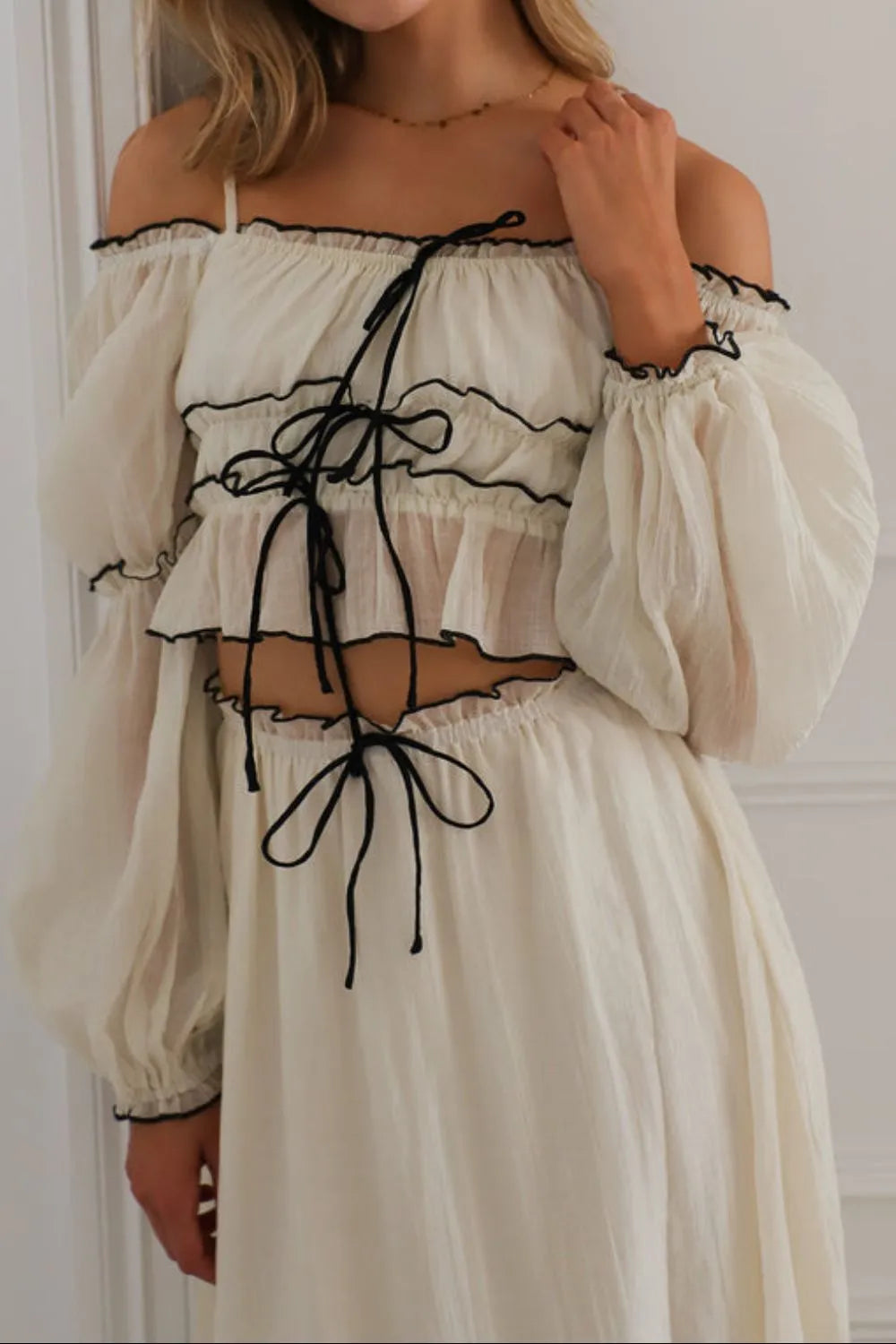 Off-Shoulder Top and Skirt Set - Skirts by Trendsi | Available at Handbags Specialist Headquarter