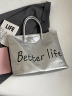 BETTER LIFE PU Leather Tote Bag - Tote Bag by Trendsi | Available at Handbags Specialist Headquarter