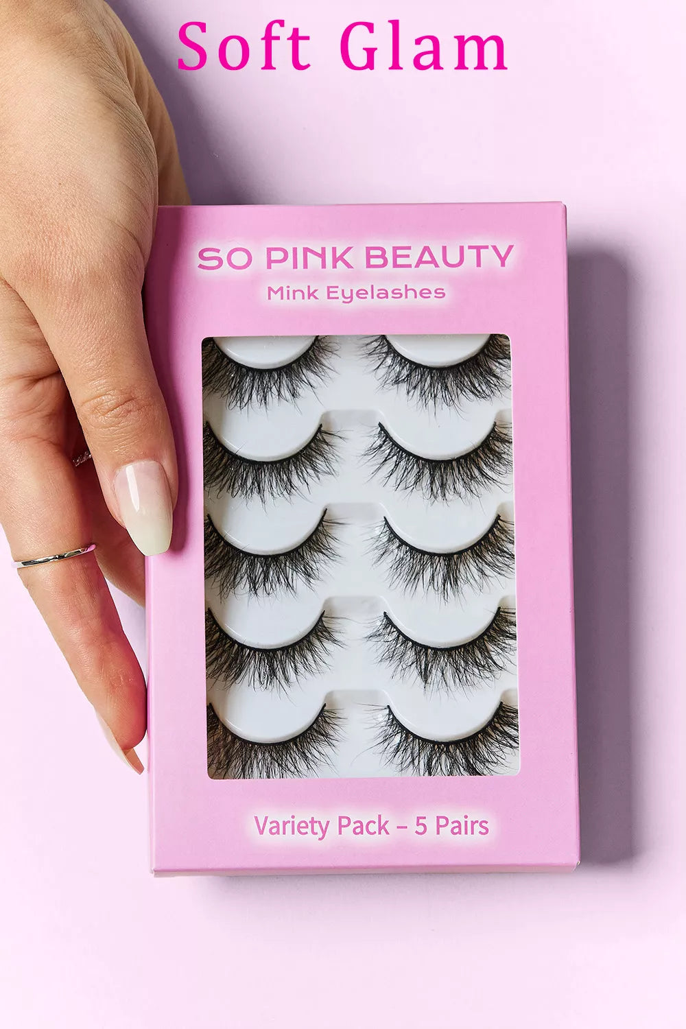 SO PINK BEAUTY Mink Eyelashes 5 Pairs - Sleepwear by Trendsi | Available at Handbags Specialist Headquarter