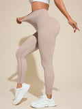 Solid High Rise Active Leggings - Leggings by Trendsi | Available at Handbags Specialist Headquarter