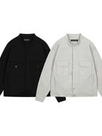 Men's Long Sleeve Jacket with Chest Pockets - Men's jackets by Trendsi | Available at Handbags Specialist Headquarter