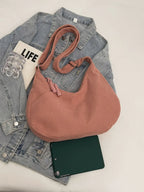 Ribbed Adjustable Strap Shoulder Bag - Handbags by Trendsi | Available at Handbags Specialist Headquarter