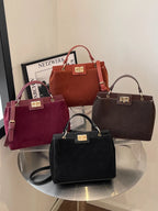 Solid Color Handbag with Removable Strap - handbags by Trendsi | Available at Handbags Specialist Headquarter