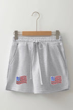 American Flag Embroidered Drawstring Casual Skirt - Skirts by Trendsi | Available at Handbags Specialist Headquarter