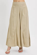 RISEN Shirring Detail Wide Leg Pants -  by Trendsi | Available at Handbags Specialist Headquarter
