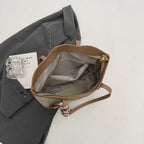 PU Leather Tied Contrast Tote Bag - Tote Bag by Trendsi | Available at Handbags Specialist Headquarter