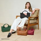 BOSTANTEN Leather Satchel Crossbody Handbag for Women