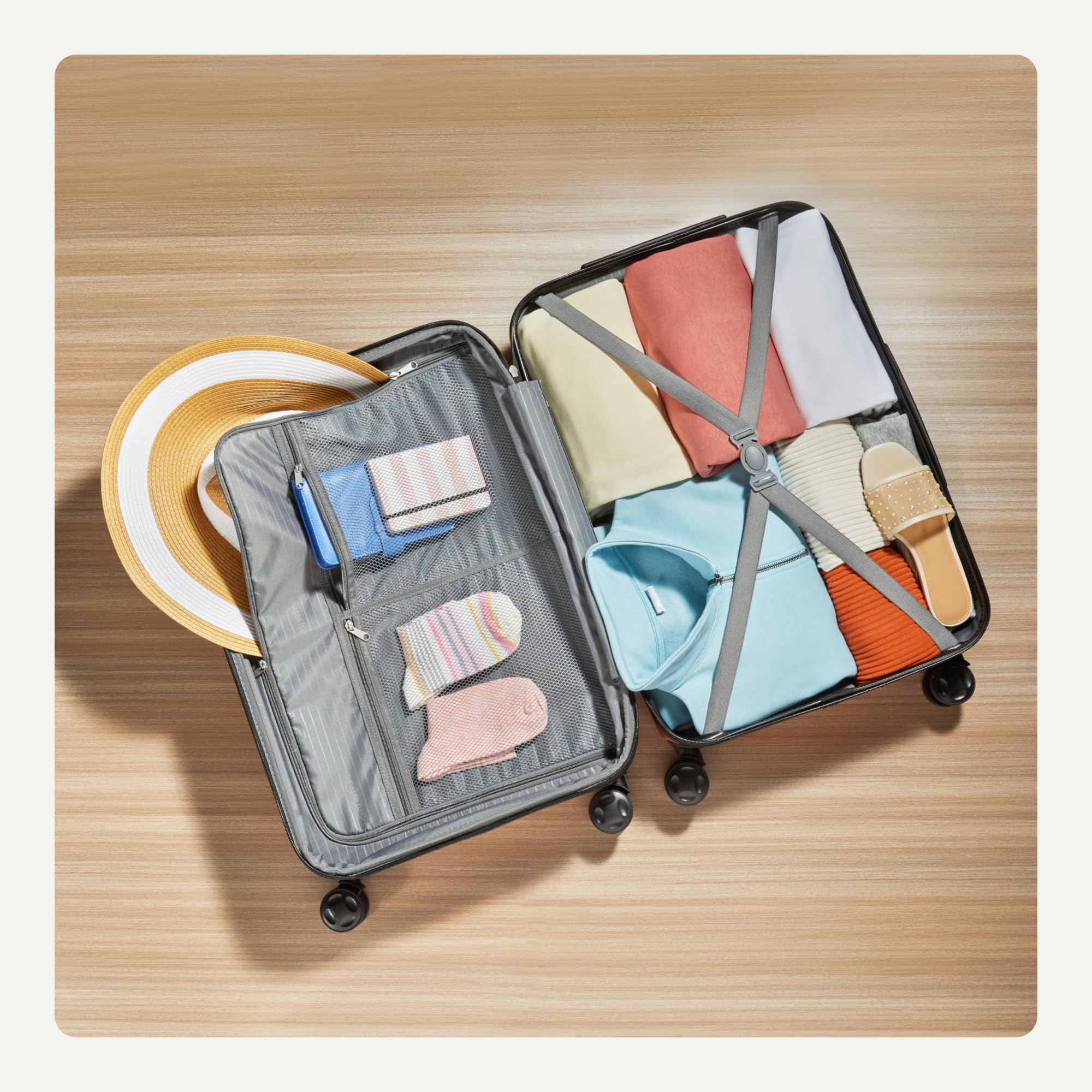 Rose Gold Hardside Carry-On - Luggage Travel Bags by Handbags Specialist Headquarter | Available at Handbags Specialist Headquarter