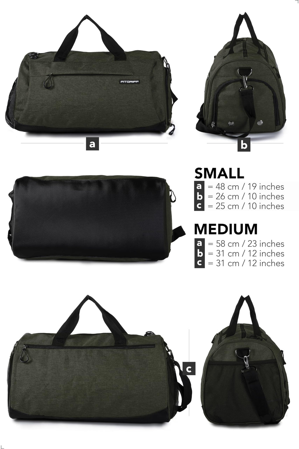 Fitgriff® Gym Bag with Shoe & Wet Compartment