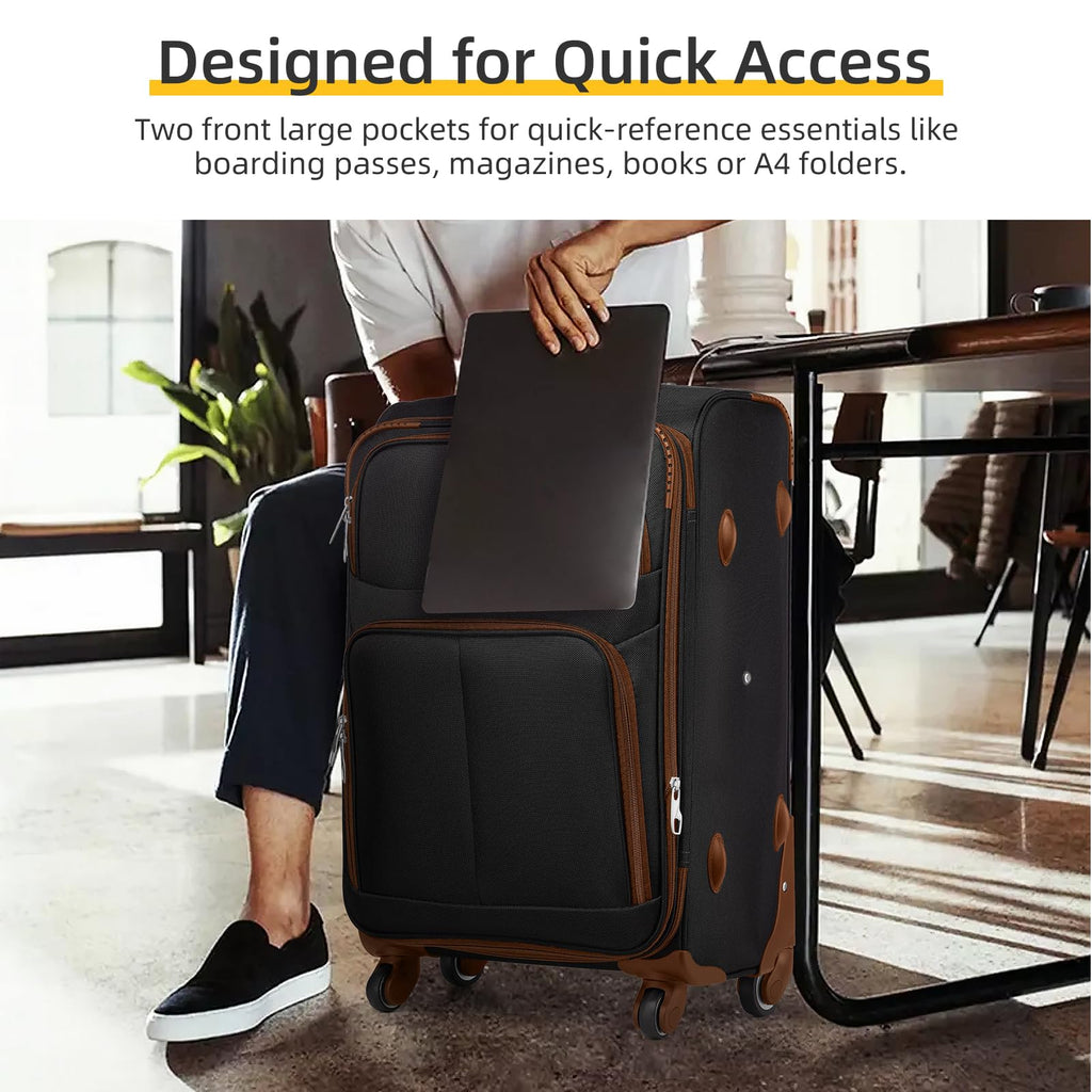 LARVENDER Expandable 5-Piece Spinner Luggage Set -  by Handbags Specialist Headquarter | Available at Handbags Specialist Headquarter