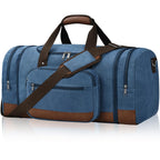 50L/60L Canvas Duffel - Multi-Pocket Travel Bag