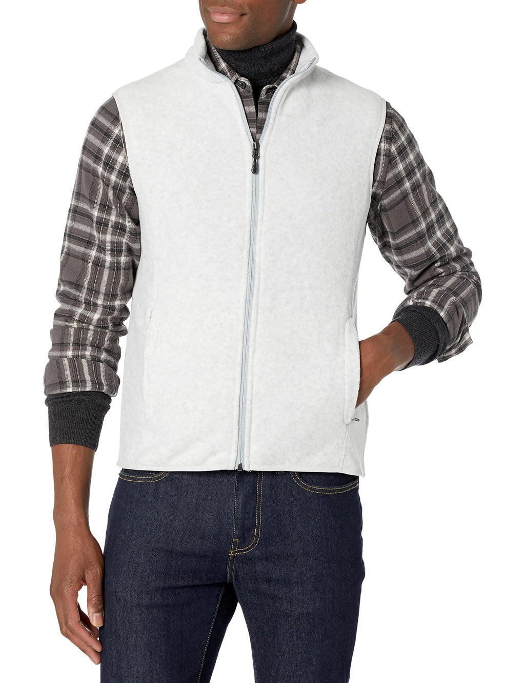 PolarZip Men's Fleece Vest – Big & Tall by Essentials
