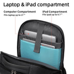 DUSLANG Travel Laptop Backpack with USB Port - Black - Backpack Bags by Handbags Specialist Headquarter | Available at Handbags Specialist Headquarter