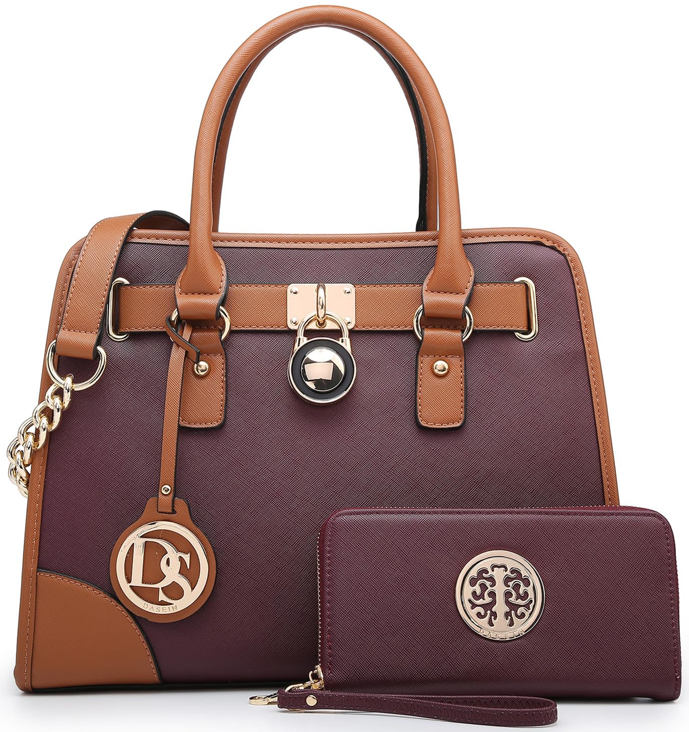 Dasein Women’s 2pcs Satchel & Shoulder Bag Set