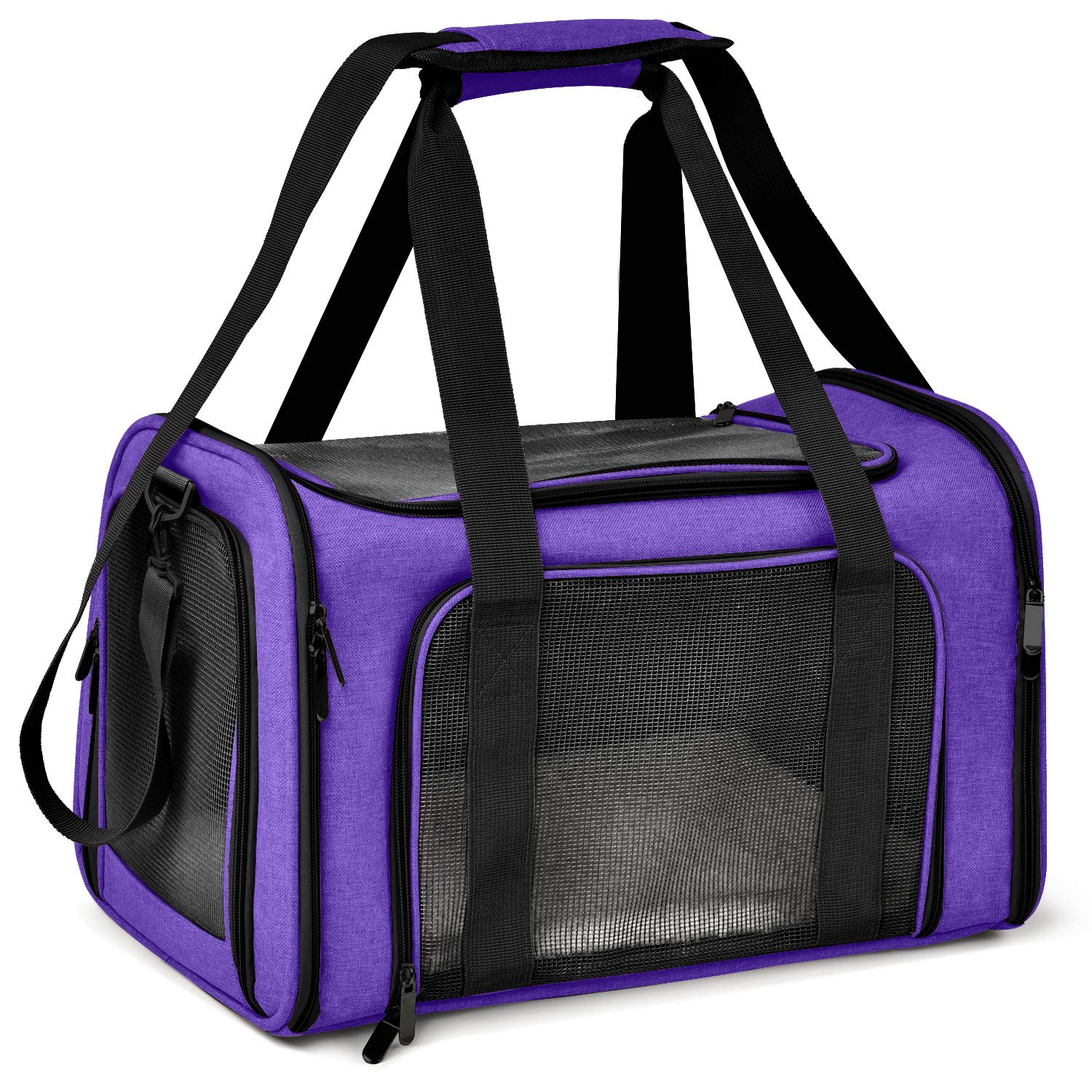 PawsVoyage: Grey TSA-Approved Pet Carrier (15lbs Max) -  by Handbags Specialist Headquarter | Available at Handbags Specialist Headquarter