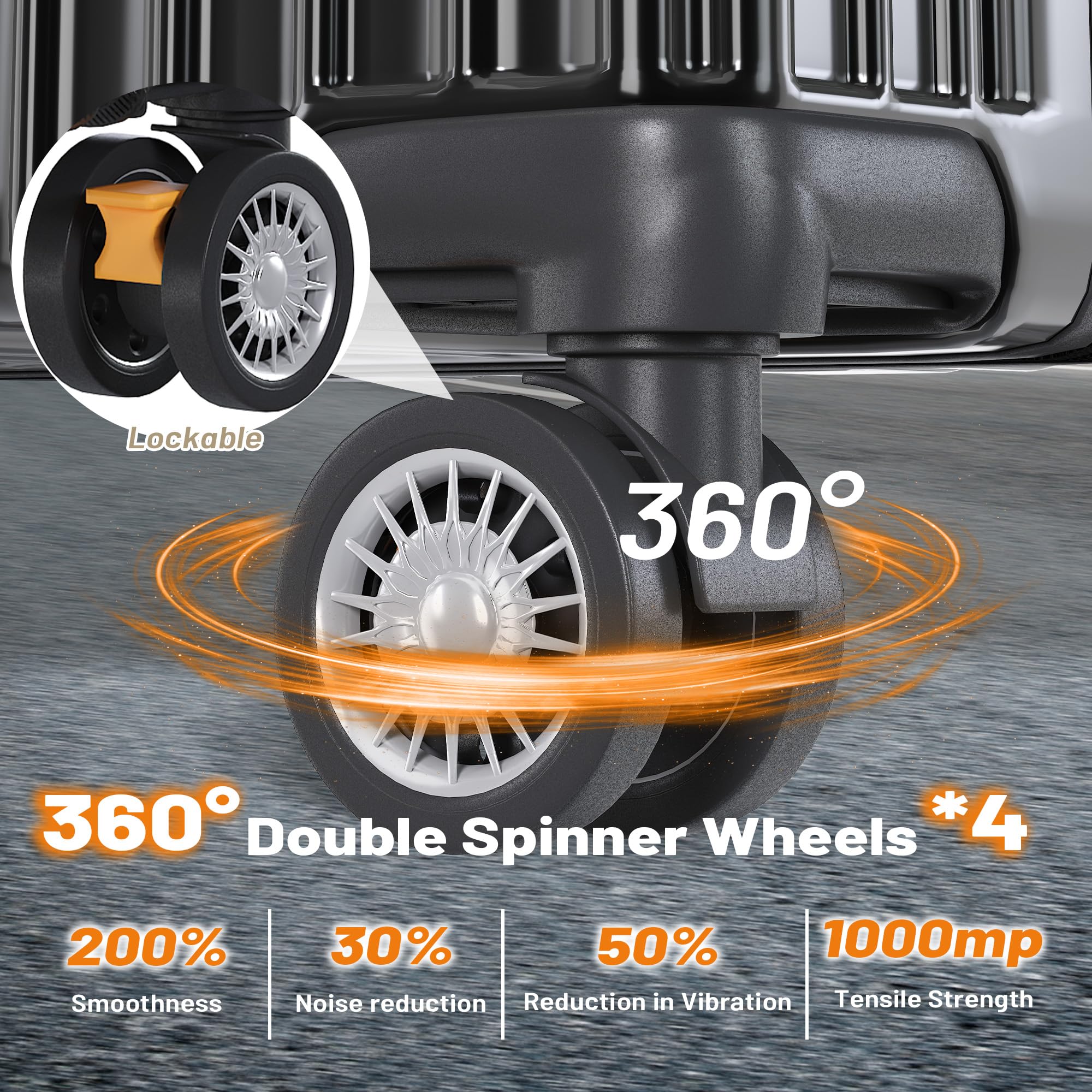 JetGlide 3pc Spinner: Expandable Hardshell Luggage - Travel Sets by Handbags Specialist Headquarter | Available at Handbags Specialist Headquarter