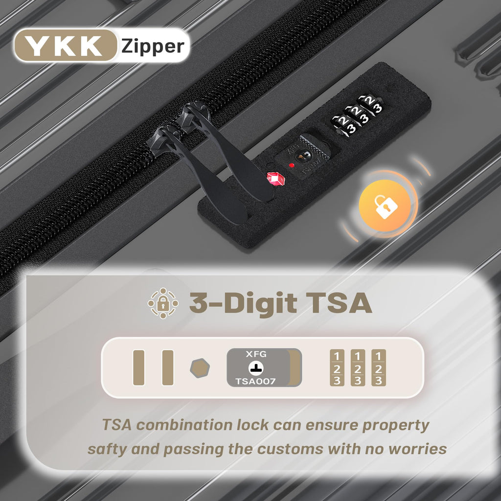 JetGlide 3pc Spinner: Expandable Hardshell Luggage - Travel Sets by Handbags Specialist Headquarter | Available at Handbags Specialist Headquarter