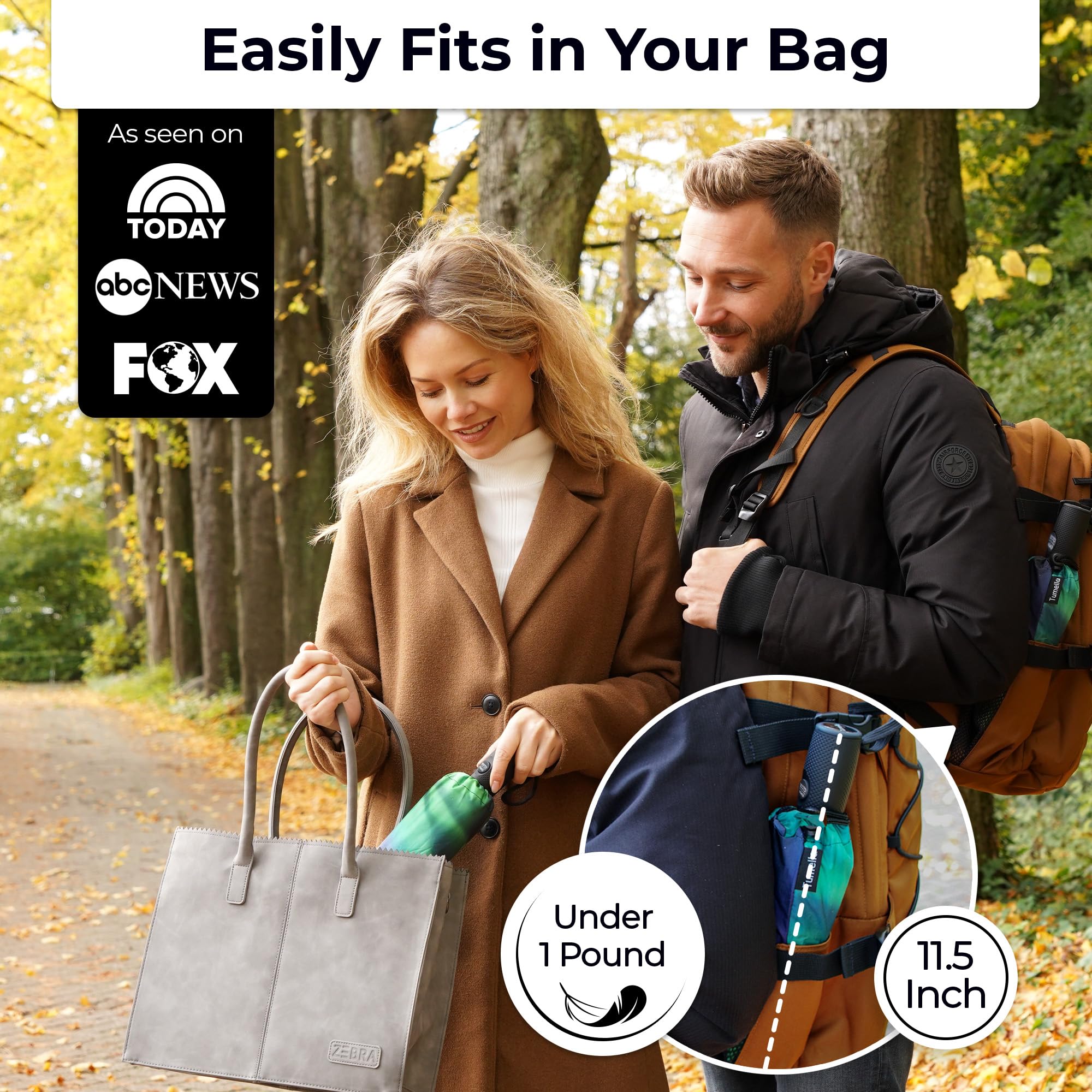 TUMELLA Elite Windproof Travel Umbrella -  by Handbags Specialist Headquarter | Available at Handbags Specialist Headquarter