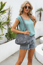 ELDA Chic Crossbody: Soft PU Leather Multi-Pocket Bag - Handbags by Handbags Specialist Headquarter | Available at Handbags Specialist Headquarter