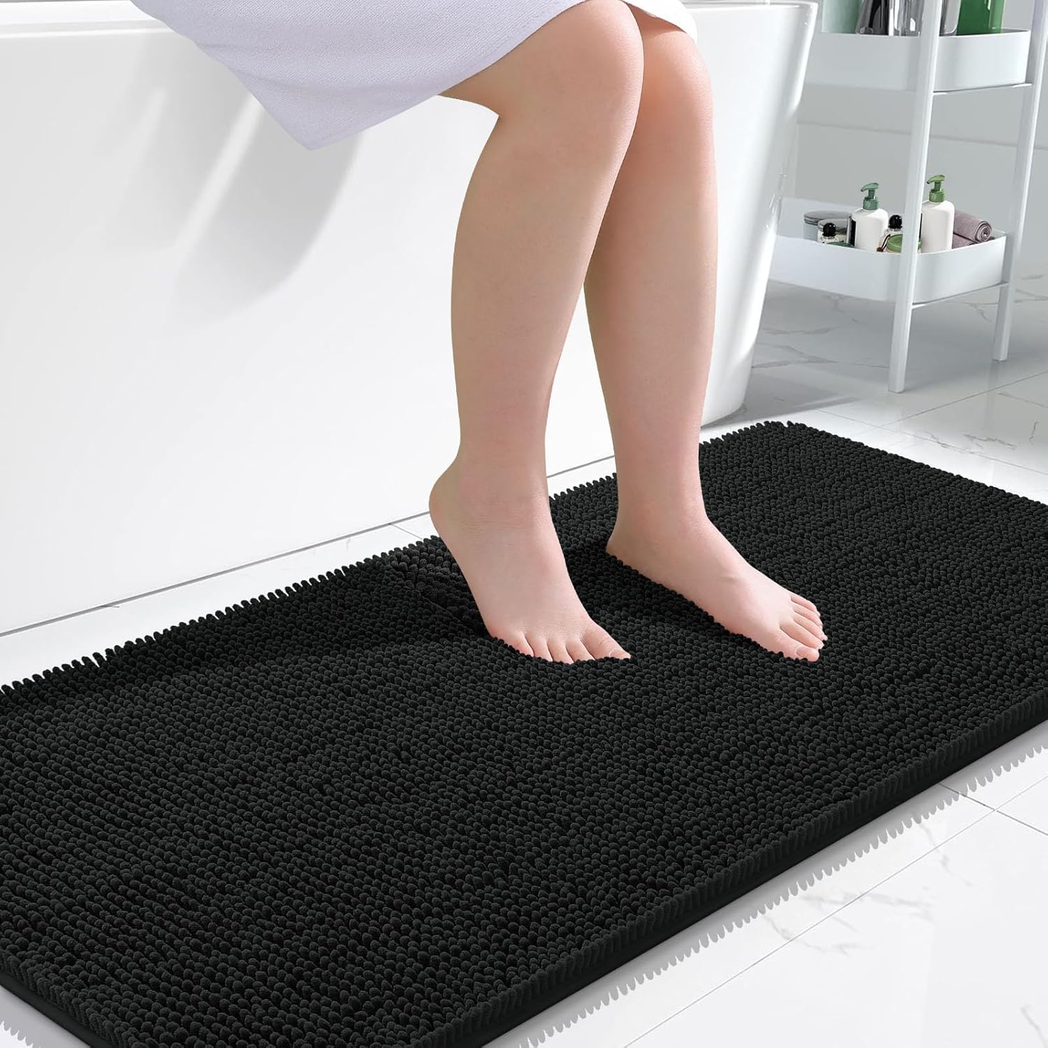 OLANLY Luxe Chenille Bath Mat - Quick Dry & Soft - Decor by Handbags Specialist Headquarter | Available at Handbags Specialist Headquarter