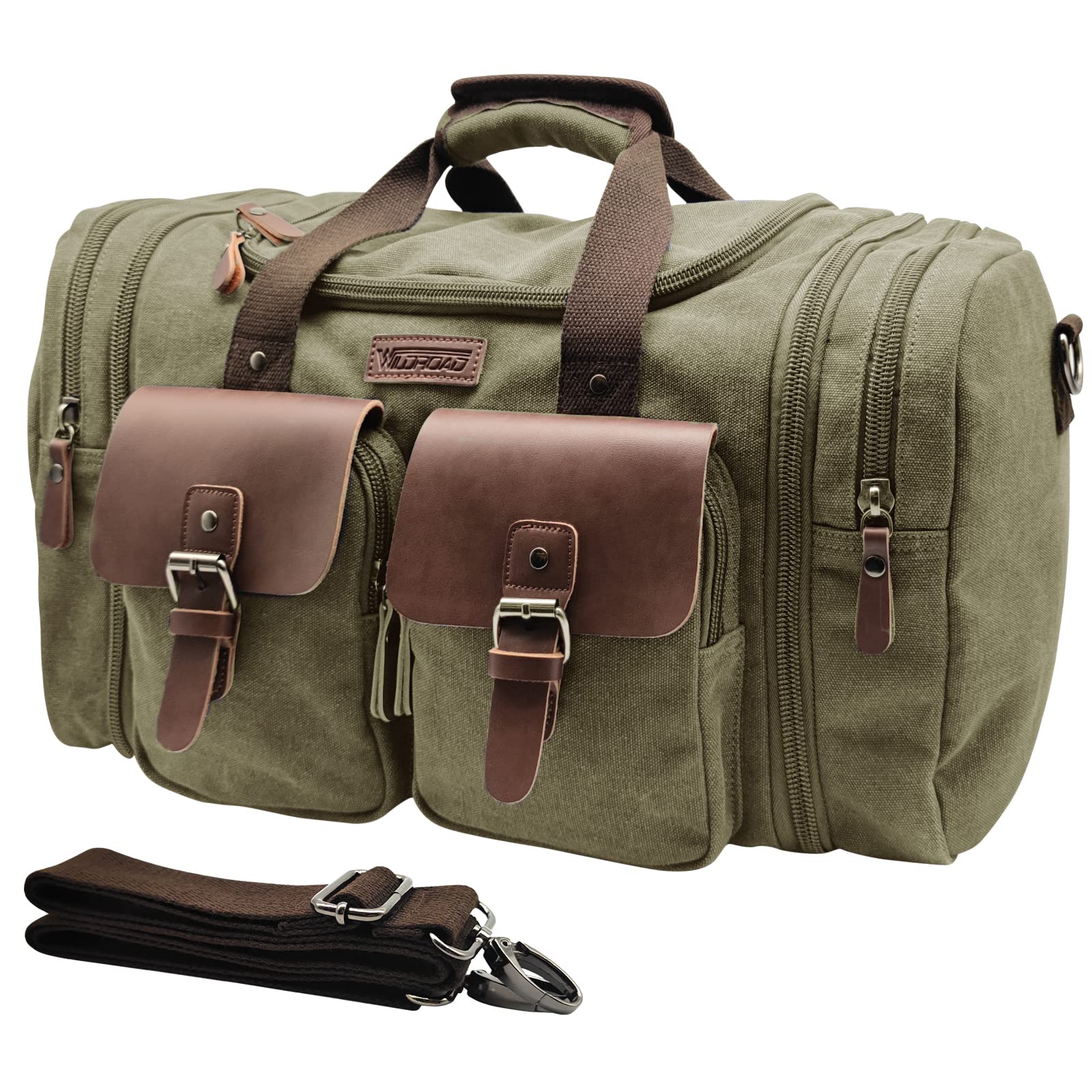 Wildroad 50L Waxed Canvas Waterproof Duffle Bag