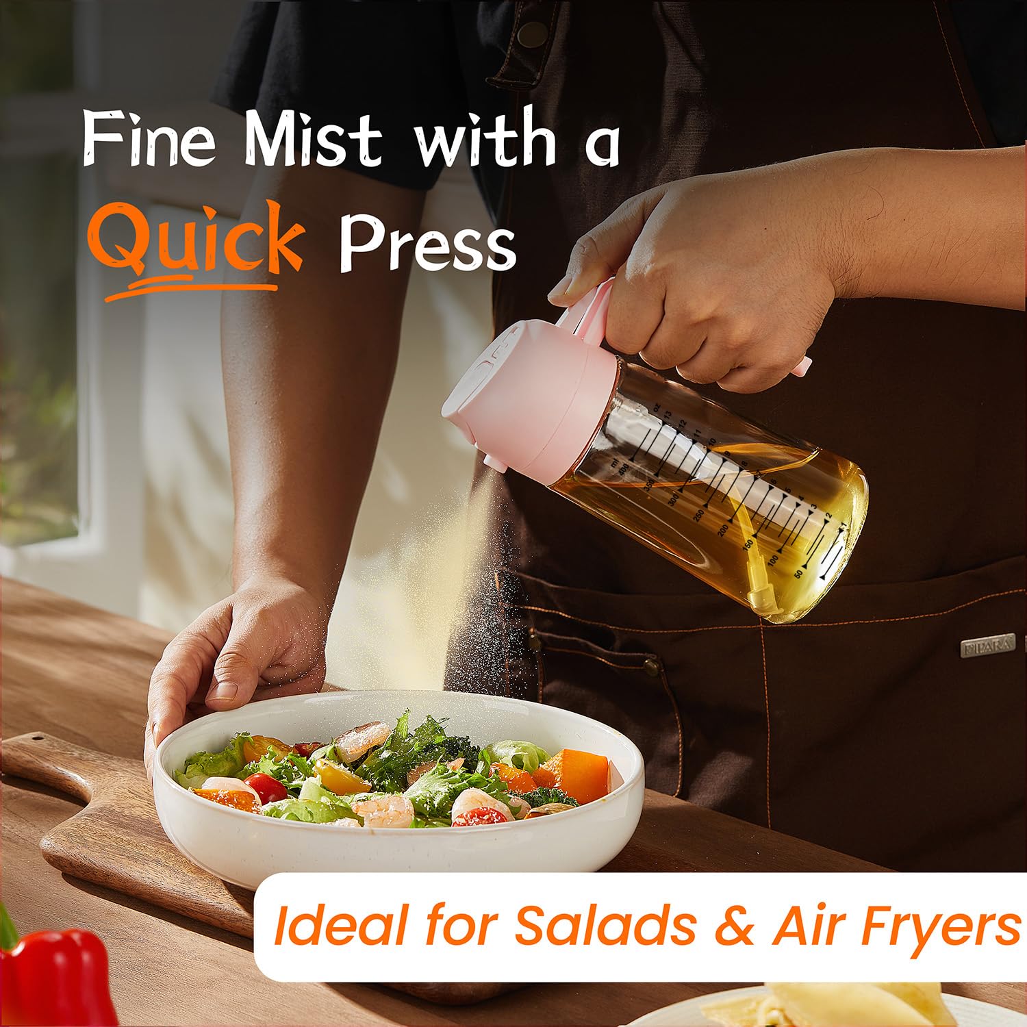 SprayMaster Duo: 16oz Olive Oil Dispenser - Black -  by Handbags Specialist Headquarter | Available at Handbags Specialist Headquarter