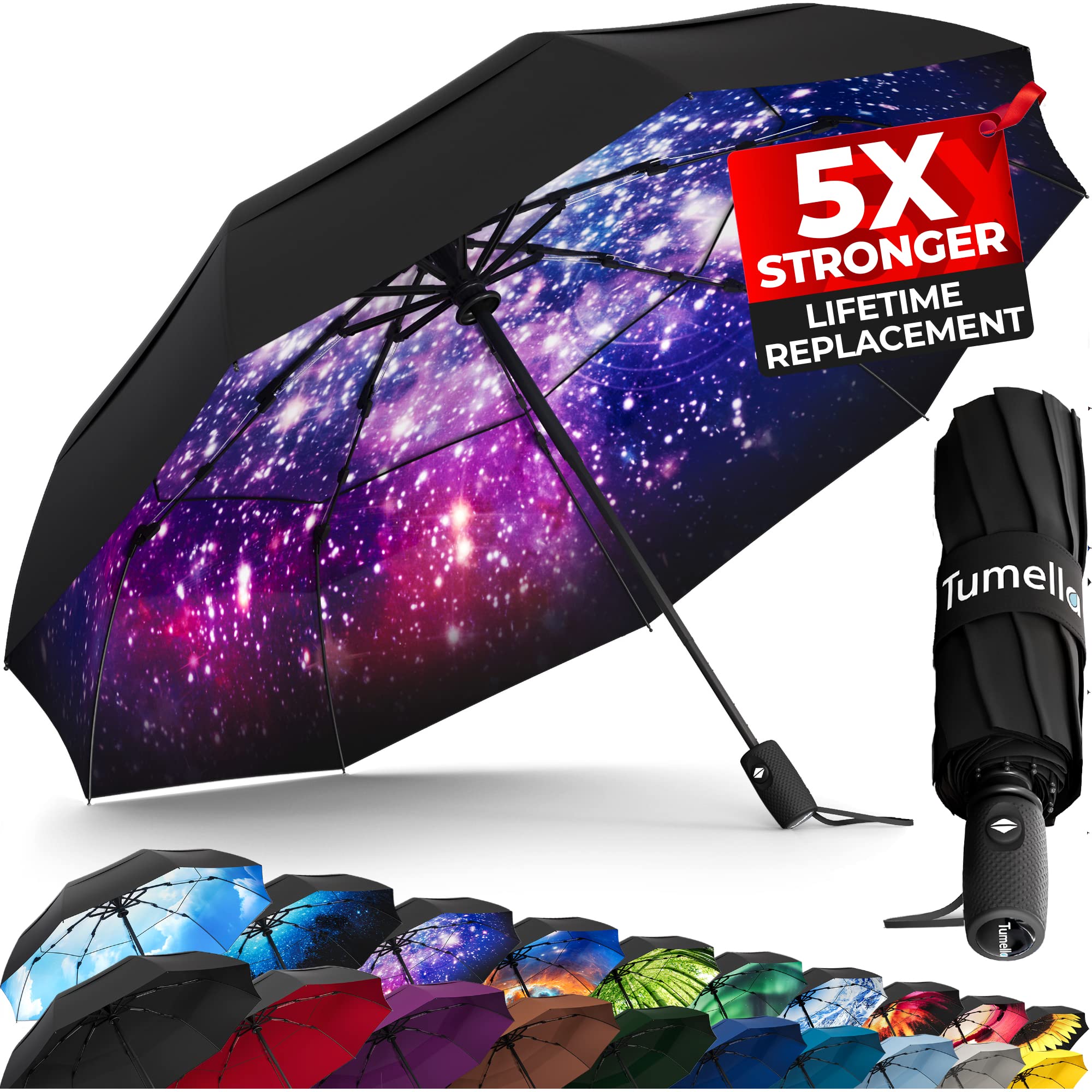 TUMELLA Elite Windproof Travel Umbrella -  by Handbags Specialist Headquarter | Available at Handbags Specialist Headquarter