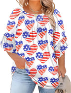 Plus Size Ruffle Sleeve Tunic Top
