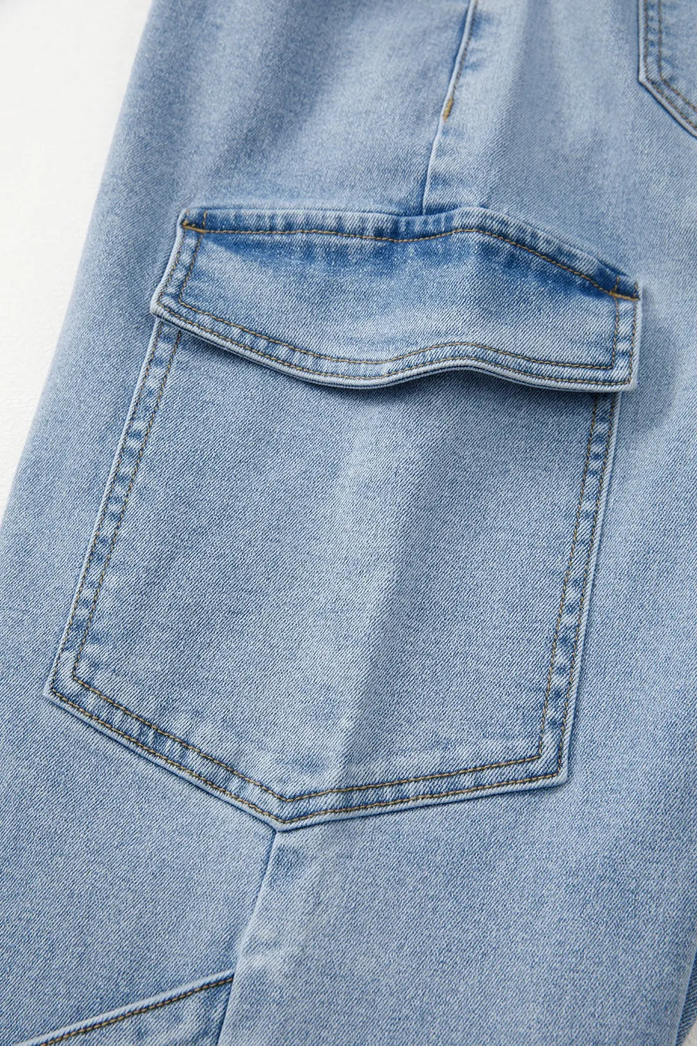 Bowknot Decor Cargo Jeans - Women / Jeans & Denim by Trendsi | Available at Handbags Specialist Headquarter