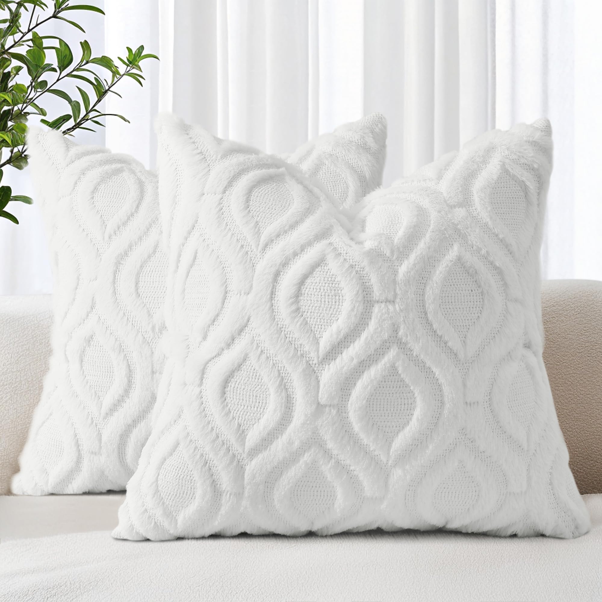 Farmhouse Faux Wool Pillow Covers - Decor by Handbags Specialist Headquarter | Available at Handbags Specialist Headquarter