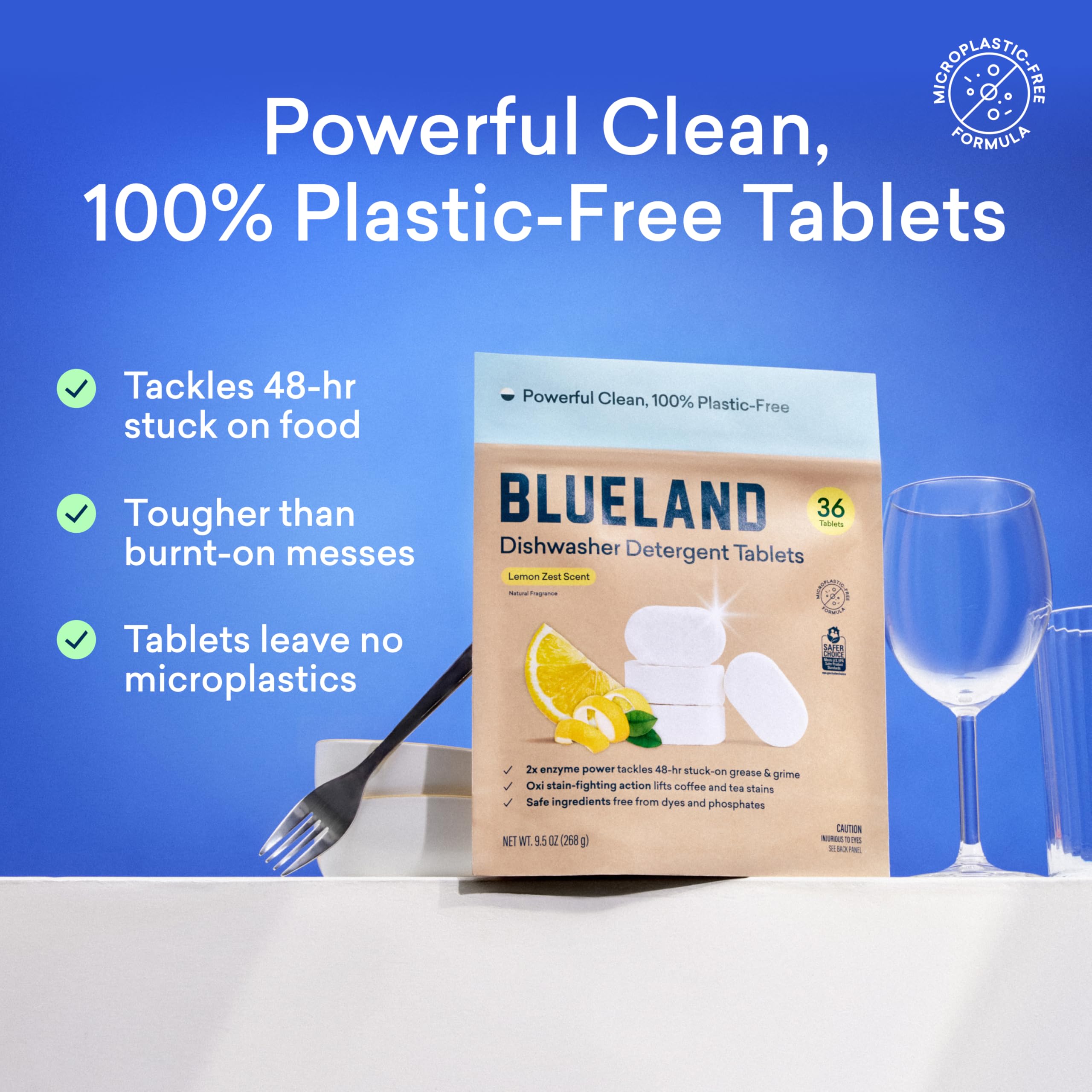 EcoClean Tabs: 60ct Plastic-Free Dishwasher Pods -  by Handbags Specialist Headquarter | Available at Handbags Specialist Headquarter