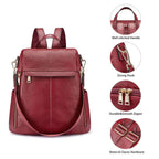 Kattee Women's Luxe Anti-Theft Leather Backpack Bag - Backpack Bags by Handbags Specialist Headquarter | Available at Handbags Specialist Headquarter