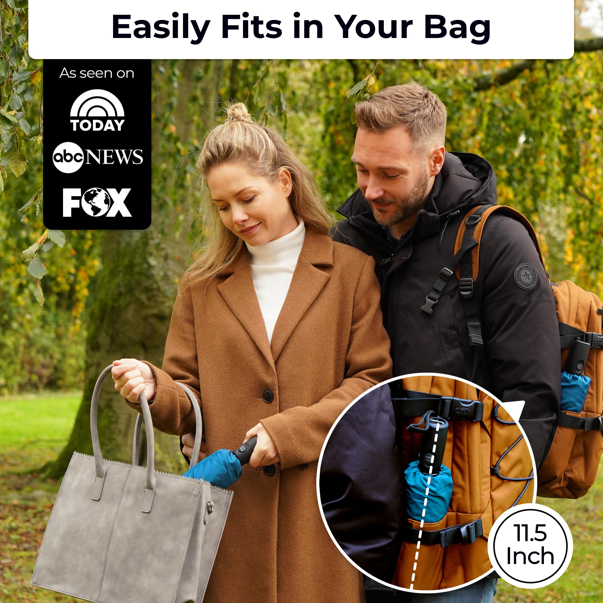 TUMELLA Elite Windproof Travel Umbrella -  by Handbags Specialist Headquarter | Available at Handbags Specialist Headquarter