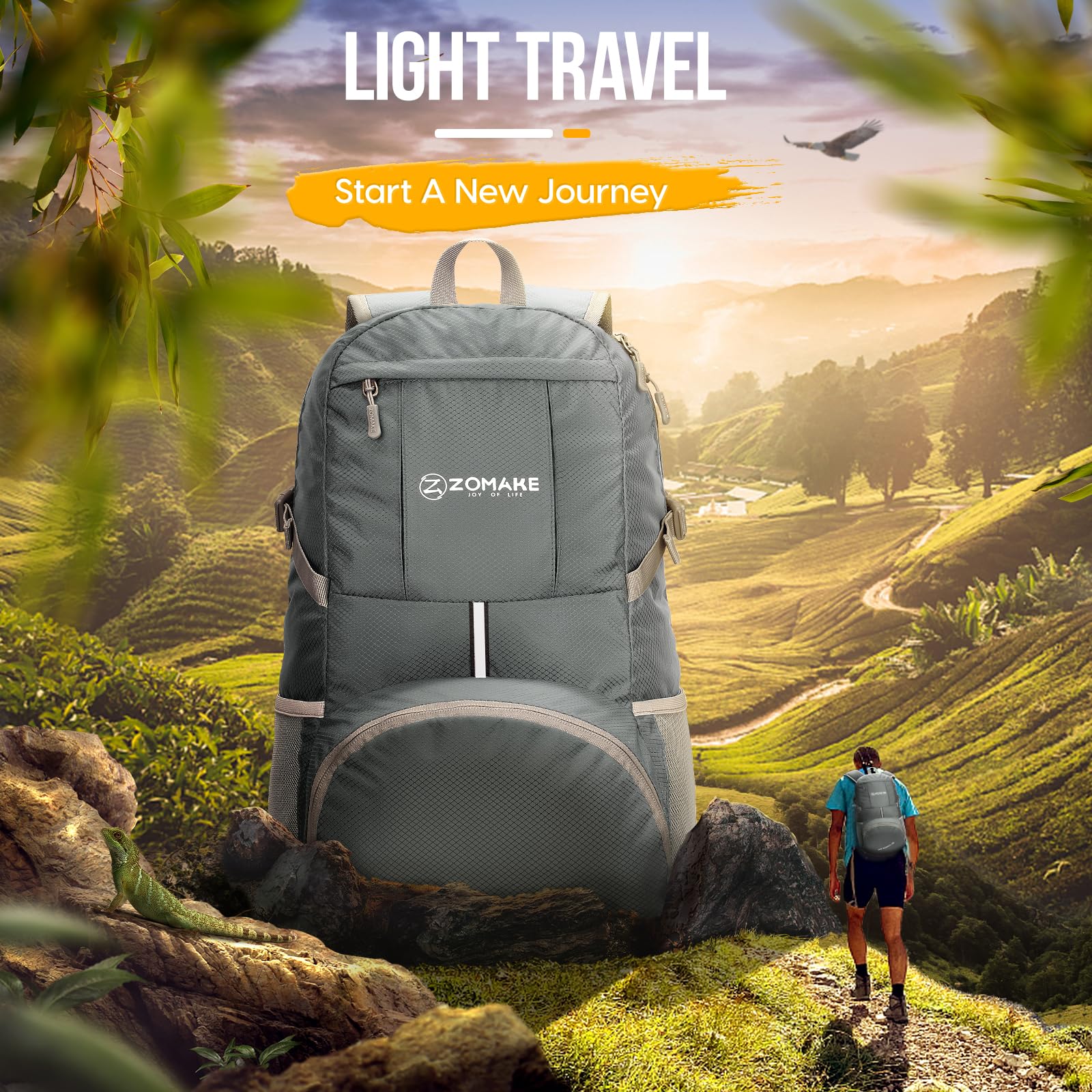 ZOMAKE 35L Compact Waterproof Hiking Backpack - Backpack Bags by Handbags Specialist Headquarter | Available at Handbags Specialist Headquarter
