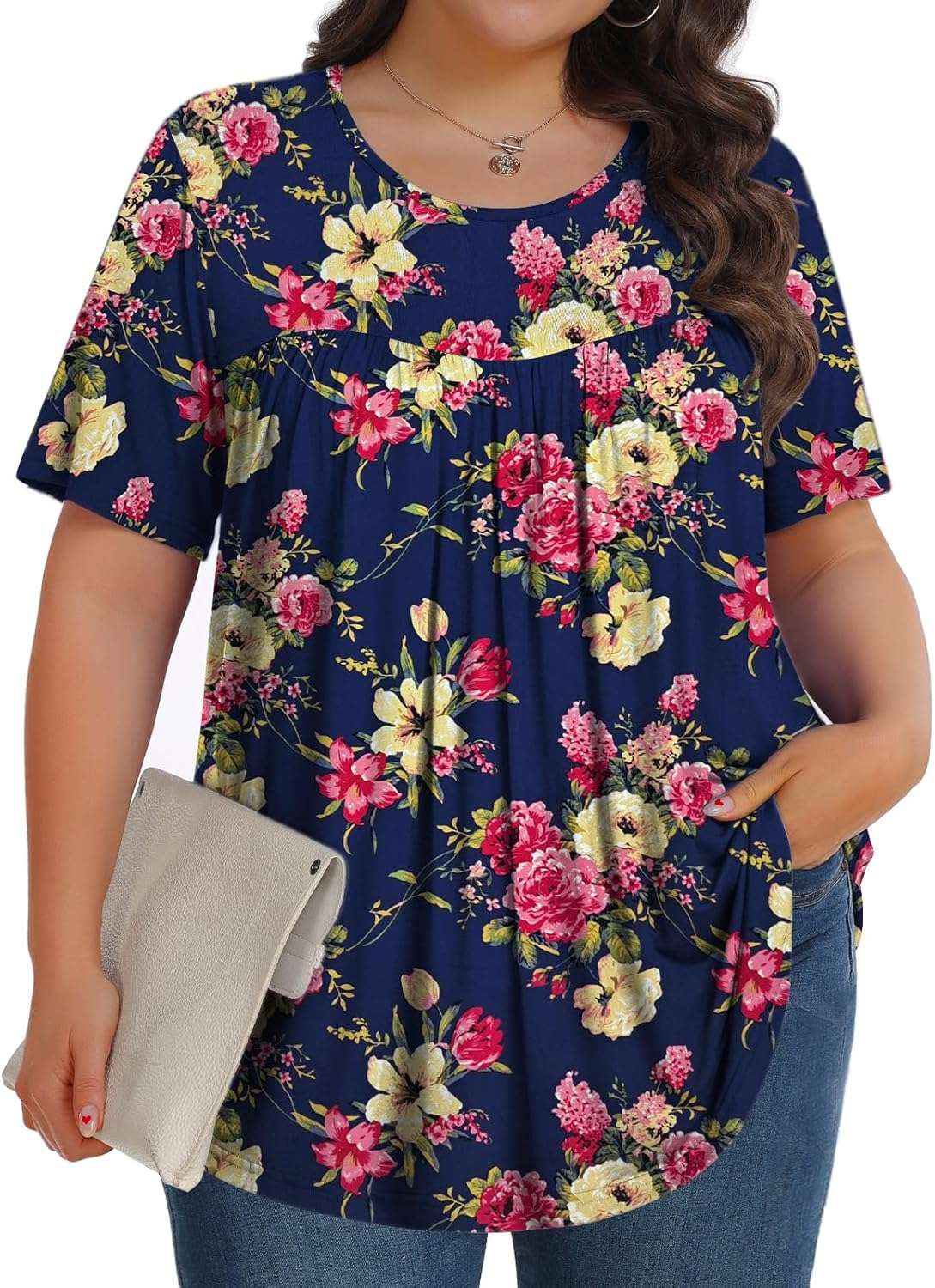 SoftTunic-Plus Crew SS - Tops by Handbags Specialist Headquarter | Available at Handbags Specialist Headquarter