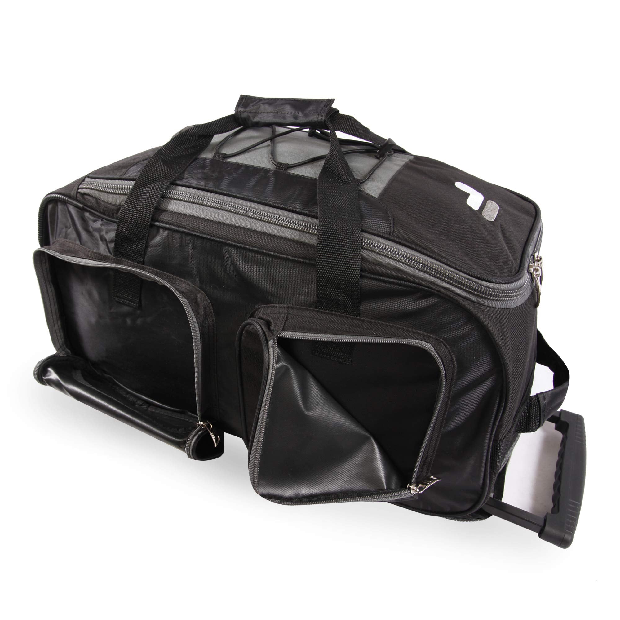 Fila 22 UltraLite Black Rolling Duffel Bag -  by Handbags Specialist Headquarter | Available at Handbags Specialist Headquarter