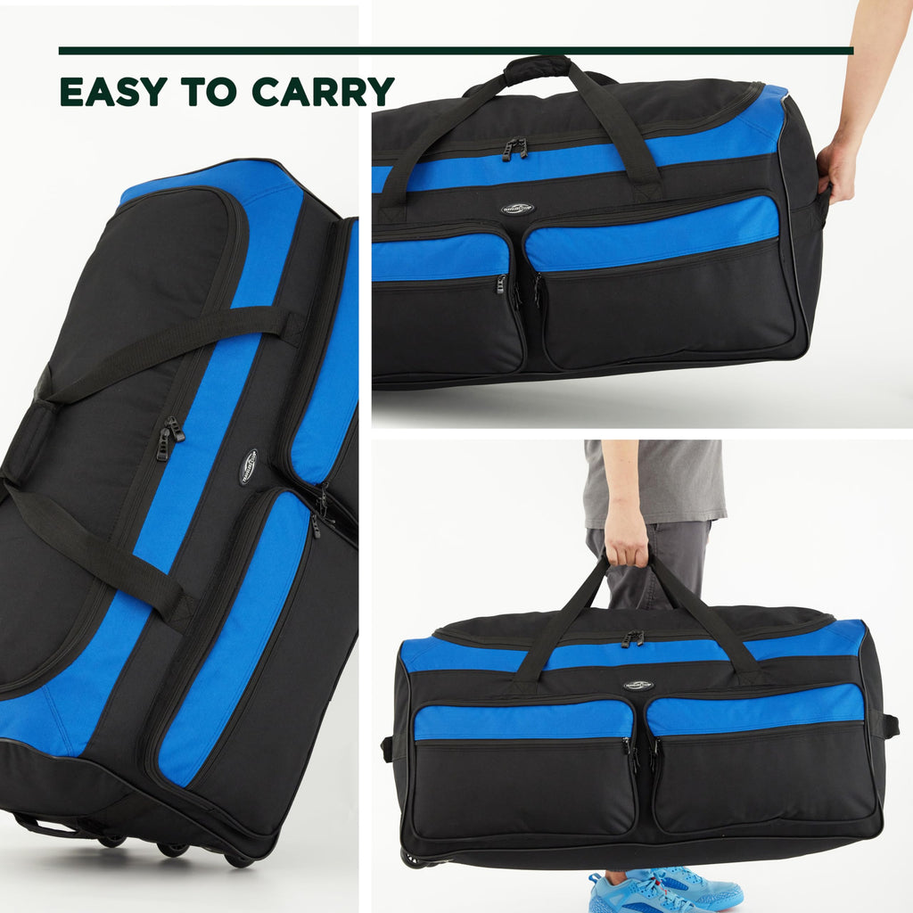 Travelers Club 36" Asgard 3-Wheel Rolling Duffel Bag -  by Handbags Specialist Headquarter | Available at Handbags Specialist Headquarter