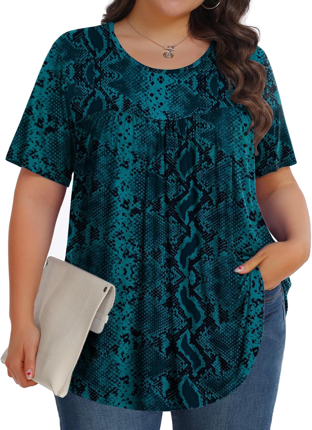 SoftTunic-Plus Crew SS - Tops by Handbags Specialist Headquarter | Available at Handbags Specialist Headquarter