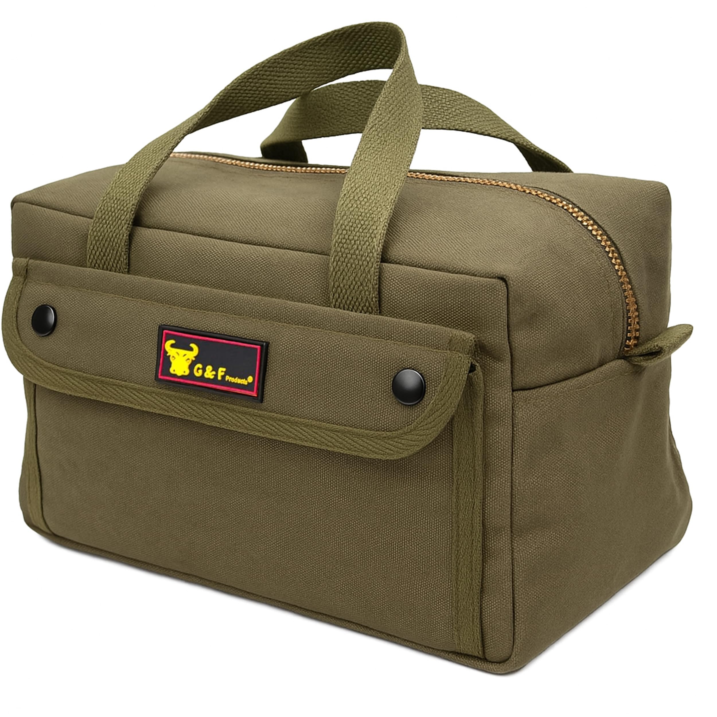 Waxed Canvas Military Duffle Bag, Olive Green