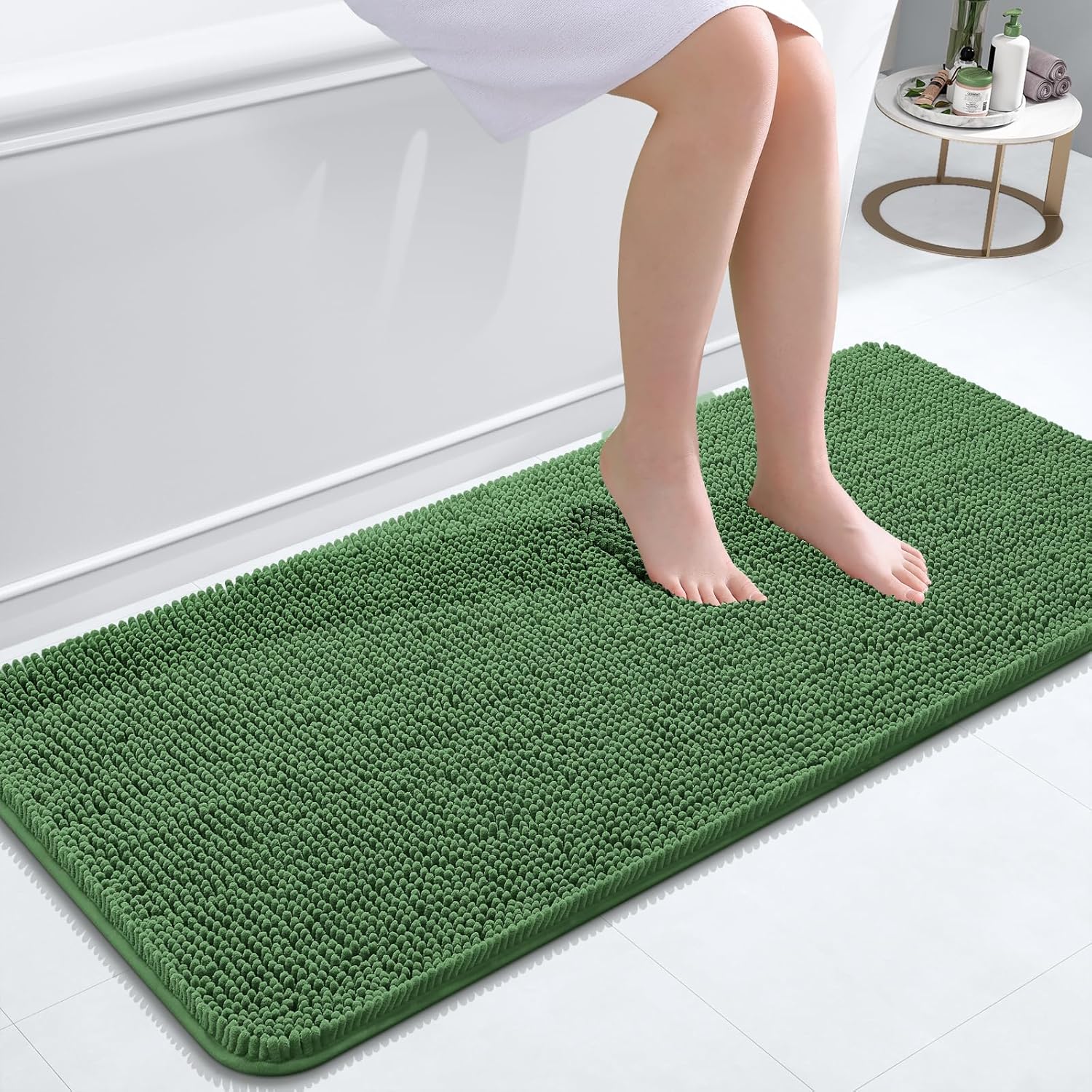 OLANLY Luxe Chenille Bath Mat - Quick Dry & Soft - Decor by Handbags Specialist Headquarter | Available at Handbags Specialist Headquarter