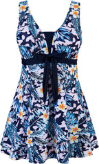 Plus Size Tummy Control Swimdress with Boyshorts