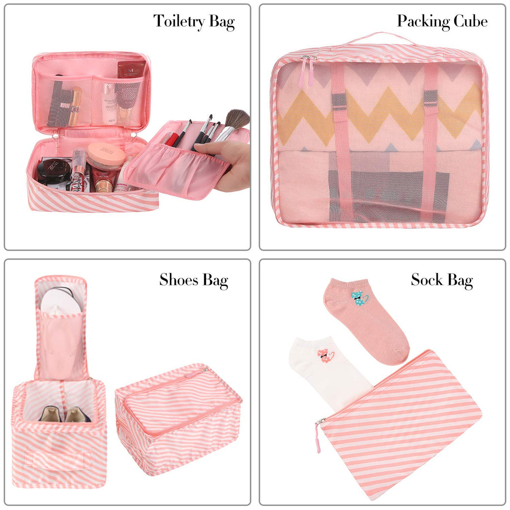 TravelMate 8-Piece Packing Cubes - Luggage Travel Bags by Handbags Specialist Headquarter | Available at Handbags Specialist Headquarter