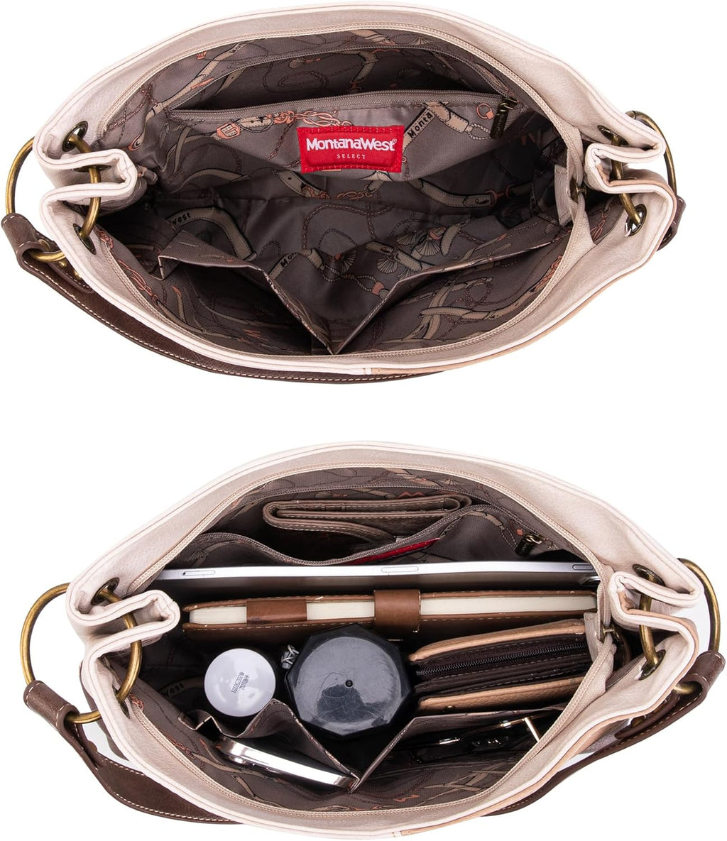 West Zip Hobo Purse - Crossbody Bags by Handbags Specialist Headquarter | Available at Handbags Specialist Headquarter