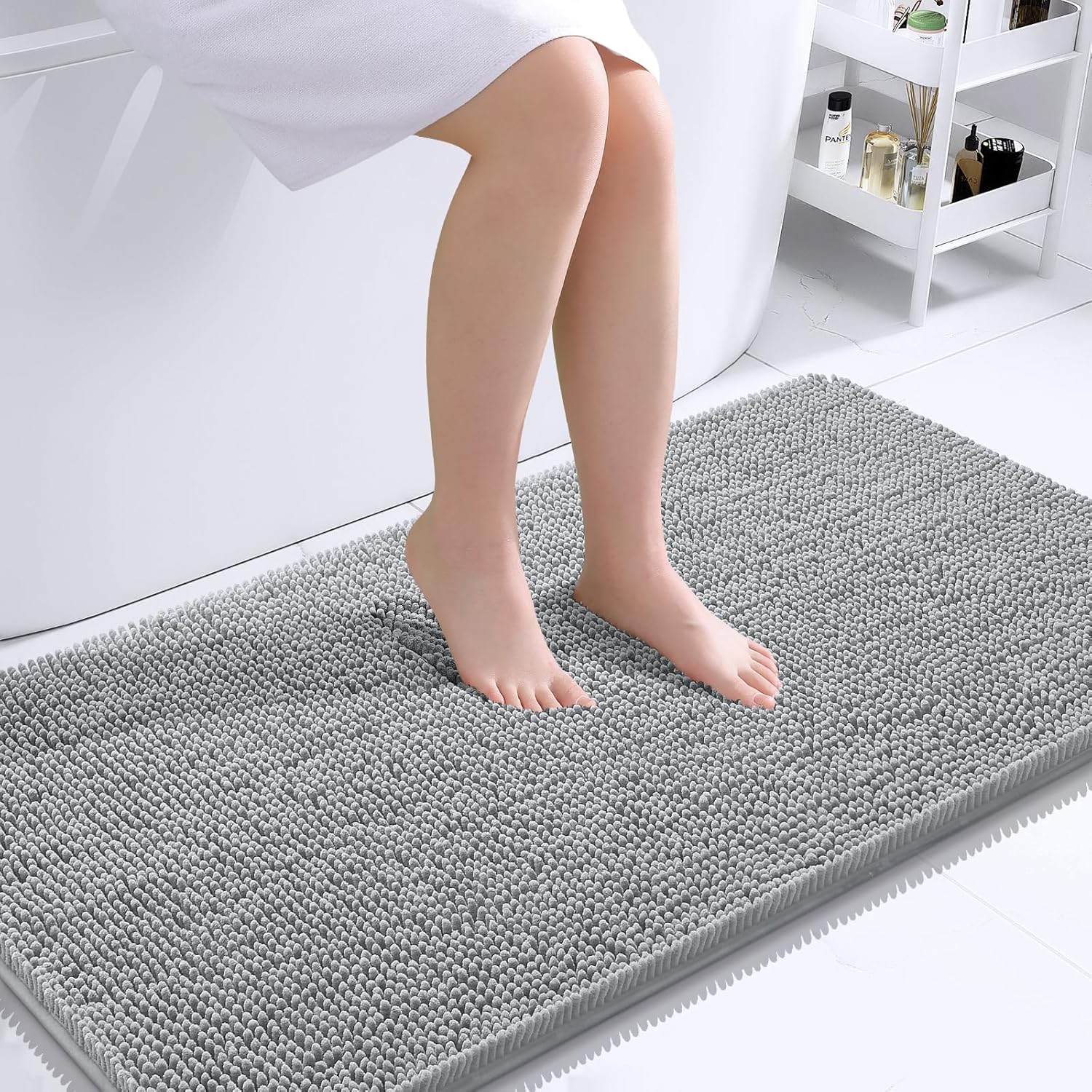 OLANLY Luxe Chenille Bath Mat - Quick Dry & Soft - Decor by Handbags Specialist Headquarter | Available at Handbags Specialist Headquarter