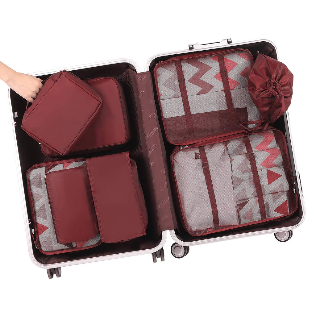 TravelMate 8-Piece Packing Cubes - Luggage Travel Bags by Handbags Specialist Headquarter | Available at Handbags Specialist Headquarter