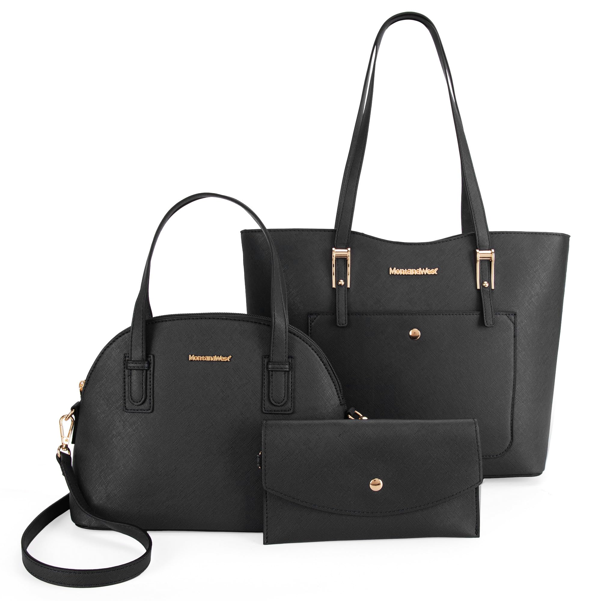 Montana West Luxe Trio: Tote, Wallet & Satchel Set